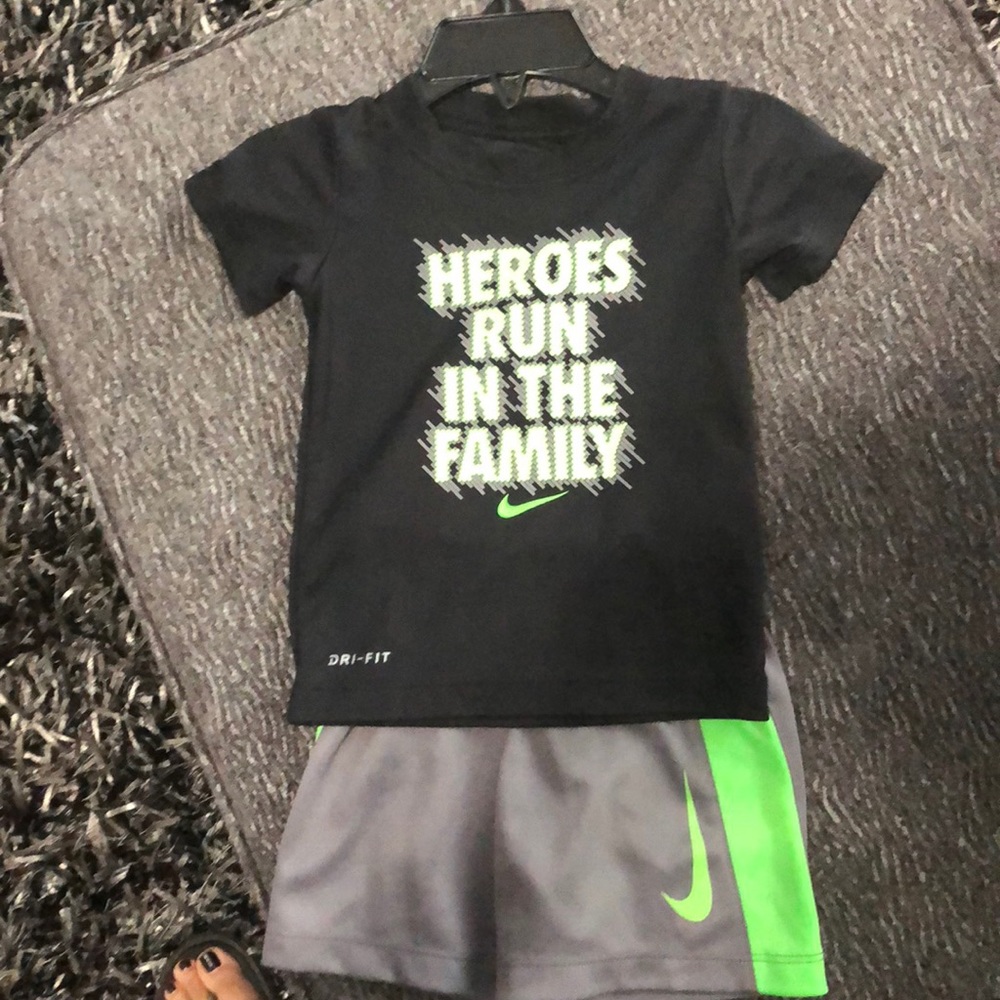 Nike shorts and short sleeve outfit